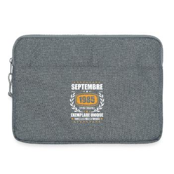 Septembre 1985 Exemplaire Unique - Septembre 1985 - Sacoche pour ordinateur portable 15 pouces - gris chiné - Devant