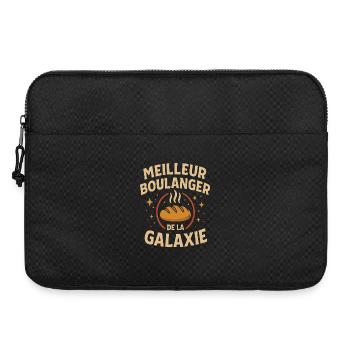 Meilleur boulanger galaxie cadeau humoristique - Sacoche pour ordinateur portable 15 pouces - noir - Devant