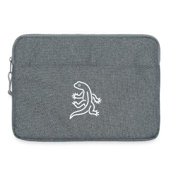 Gecko-Silhouette-Salamander - Laptoptasche 15" - Grau meliert - Vorne