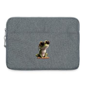 Grenouille Petit Crapaud Grenouille Grenouille Prince Grenouilles - Sacoche pour ordinateur portable 15 pouces - gris chiné - Devant