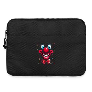 Visage de Clown Coloré avec Nœud Papillon - Sacoche pour ordinateur portable 15 pouces - noir - Devant