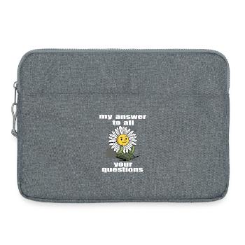 Blume zeigt seine Meinung - Laptoptasche 15" - Grau meliert - Vorne