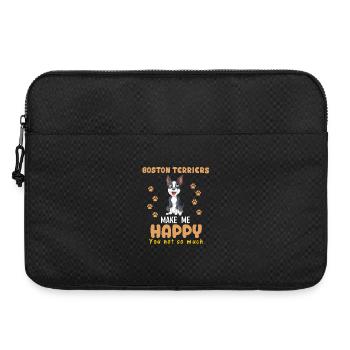 Boston Terrier Happy Meme Design - Sacoche pour ordinateur portable 15 pouces - noir - Devant
