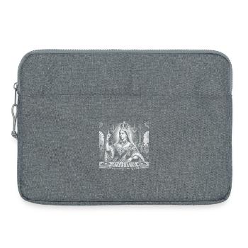 God Save the DJs Vintage-Design beim Mischen von Musik - Laptoptasche 15" - Grau meliert - Vorne