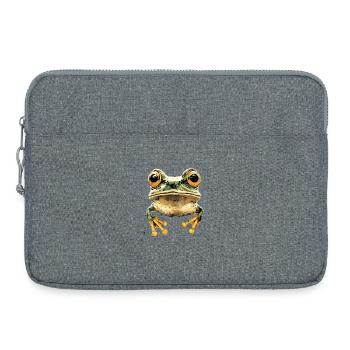 Grenouille Petit Crapaud Grenouille Grenouille Prince Grenouilles - Sacoche pour ordinateur portable 15 pouces - gris chiné - Devant