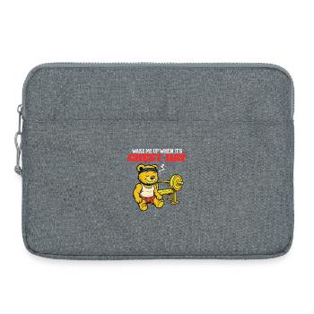 Wake Me Up When It's Chest Day - Humor Fitness - Laptoptasche 15" - Grau meliert - Vorne