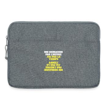 Don't Ask Me the Time I Don't Have Time - Hourglass - Laptop bag 15" - heather grey - Front
