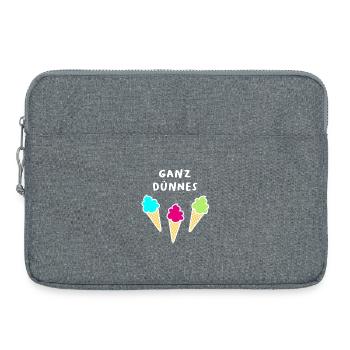 Very thin cream, cool quotes, office humor, cream - Laptop bag 15" - heather grey - Front