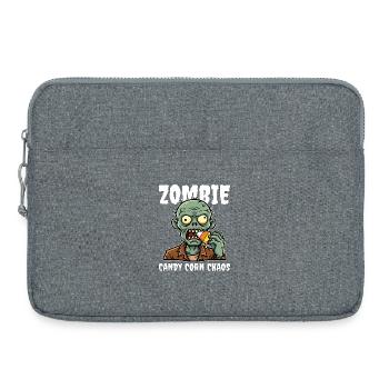 ZOMBIE CANDY CORN CHAOS - ZOMBIE HALLOWEEN - Laptop bag 15" - heather grey - Front
