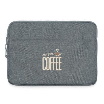 But First Coffee Coffee Saying for Morning Grouches - Laptop bag 15" - heather grey - Front
