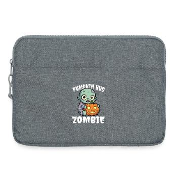 PUMPKIN HUG ZOMBIE - ZOMBIE HALLOWEEN - Laptop bag 15" - heather grey - Front