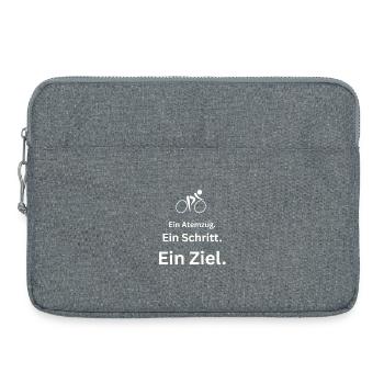 Slogan de motivation vélo vie quotidienne - Sacoche pour ordinateur portable 15 pouces - gris chiné - Devant