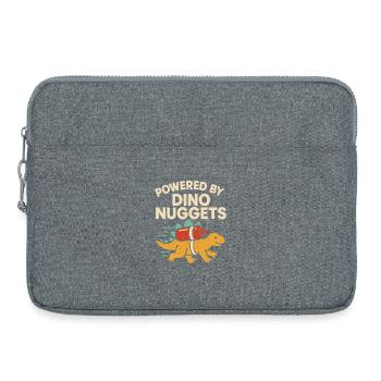 Dino Nuggets Nostalgia Funny Snack Dinosaur - Laptop bag 15" - heather grey - Front