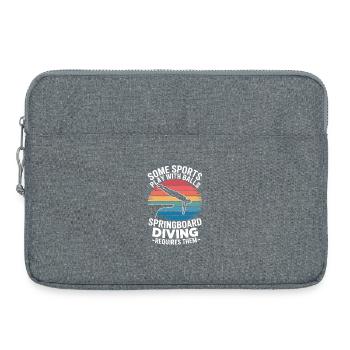 Diving diving board - Laptop bag 15" - heather grey - Front