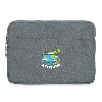 Skiing Skiers Winter sports - Laptop bag 15" - heather grey - Front