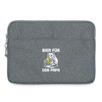 Beer drinkers BEER FOR DAD Fathers Funny - Laptop bag 15" - heather grey - Front