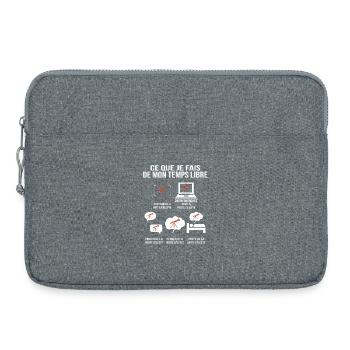 Ce que je fais de mon temps libre Passion astronom - Sacoche pour ordinateur portable 15 pouces - gris chiné - Devant