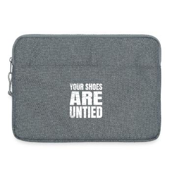 Your Shoes Are Untied - Laptop bag 15" - heather grey - Front