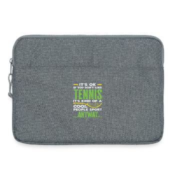 Tennisspieler: Tennis Für Coole Leute - Laptoptasche 15" - Grau meliert - Vorne