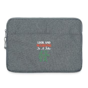 Glück Und Mahjong Ist Ein Witz - Laptoptasche 15" - Grau meliert - Vorne