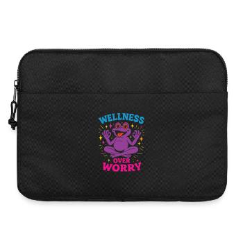 Wellness Over Worry Achtsamkeits-affirmation - Laptoptasche 15" - Schwarz - Vorne