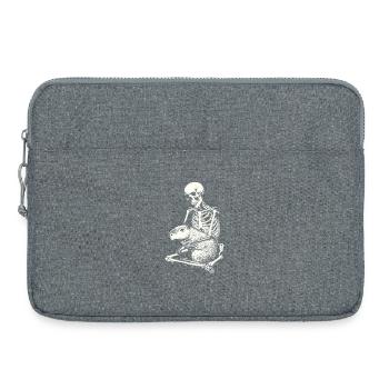 Capybara squelette étreignant - Sacoche pour ordinateur portable 15 pouces - gris chiné - Devant