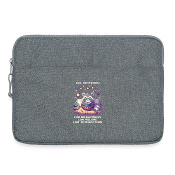 IRL: dark, quiet, little contact | Introversion - Laptop bag 15" - heather grey - Front