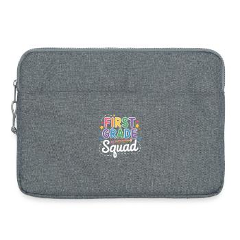 First Grade Squad Back To School - Laptop bag 15" - heather grey - Front