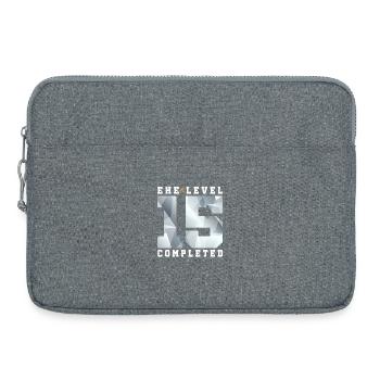 15e anniversaire de mariage - Sacoche pour ordinateur portable 15 pouces - gris chiné - Devant