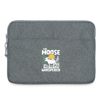 Moose Nature Silhouette Design - Laptop bag 15" - heather grey - Front