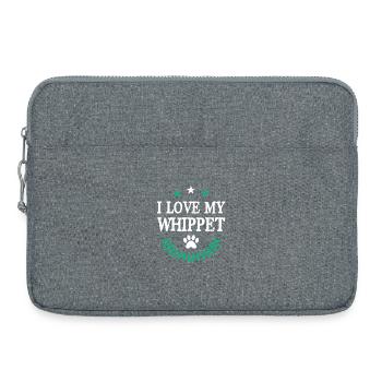 J’adore mon Whippet - Sacoche pour ordinateur portable 15 pouces - gris chiné - Devant