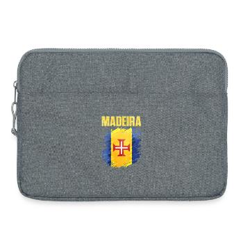 Conception artistique inspirée du drapeau de Madère - Sacoche pour ordinateur portable 15 pouces - gris chiné - Devant