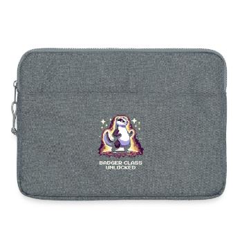 Classe Blaireau débloquée | Blaireau, humour RPG - Sacoche pour ordinateur portable 15 pouces - gris chiné - Devant