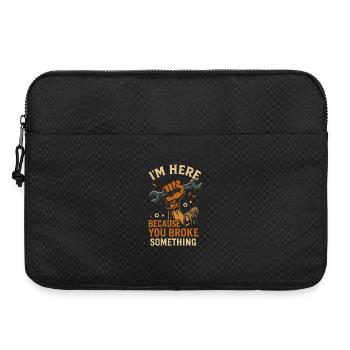 Du hast was kaputt gemacht lustiger Handwerker - Laptoptasche 15" - Schwarz - Vorne
