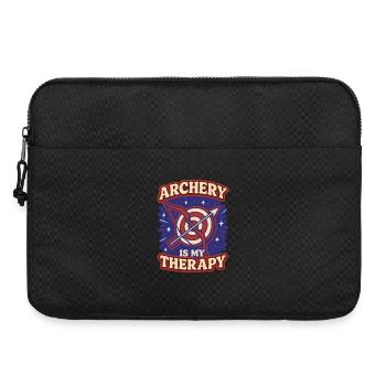 Bogenschießen Ist Meine Therapie Bogenschütze - Laptoptasche 15" - Schwarz - Vorne