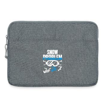 Ski Skieur Wintersport Problème De Neige - Sacoche pour ordinateur portable 15 pouces - gris chiné - Devant