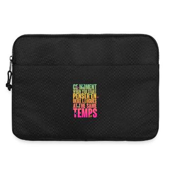 DICTON COOL POUR LES MULTILINGUES, LES INTERNATIONAUX - Sacoche pour ordinateur portable 15 pouces - noir - Devant