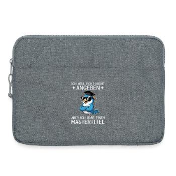 Master Abschluss geschafft - Mastertitel - Laptoptasche 15" - Grau meliert - Vorne