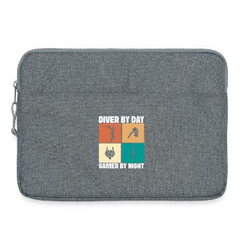 Diving diving board - Laptop bag 15" - heather grey - Front