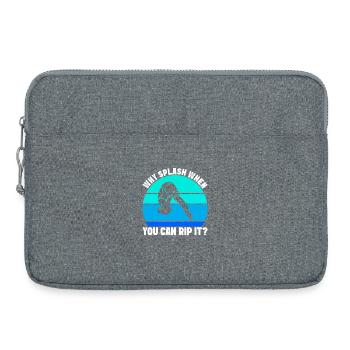Diving diving board - Laptop bag 15" - heather grey - Front
