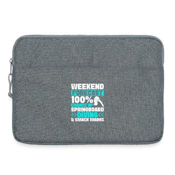 Diving diving board - Laptop bag 15" - heather grey - Front