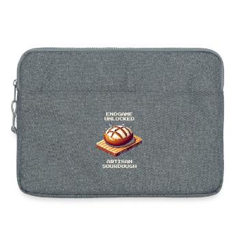 Endgame unlocked | Sourdough crafting - Laptop bag 15" - heather grey - Front