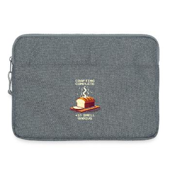 Fabrication terminée : +10 rayon d'odeur | Humour du pain - Sacoche pour ordinateur portable 15 pouces - gris chiné - Devant
