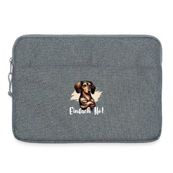 Simply Nope Dachshund Dachshund Stubborn Dog - Laptop bag 15" - heather grey - Front