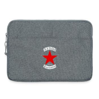 Kurdistan Kurds Great Red Star with Text - Laptop bag 15" - heather grey - Front