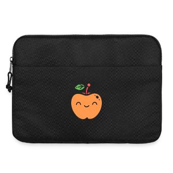 Illustrierte Happy Apple Nektarine - Laptoptasche 15" - Schwarz - Vorne