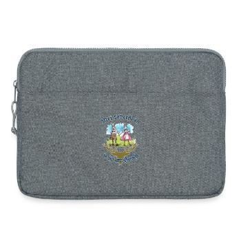 Mei Lederhosn is no am Hirsch - Tracht - Gaudi - Laptop bag 15" - heather grey - Front