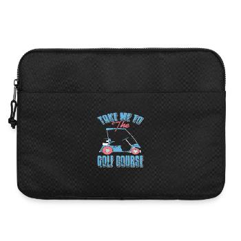 Bold Minimal Golf Bag Silhouette Course Vibe - Laptop bag 15" - black - Front