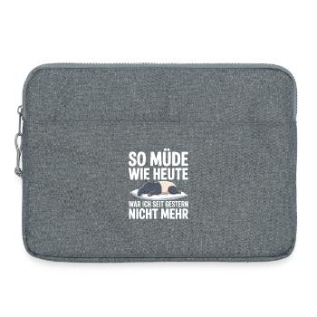 So müde wie heute Tapir Schlafshirt Geschenk - Laptoptasche 15" - Grau meliert - Vorne