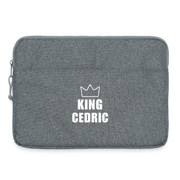 Cédric Nom Lettre C Roi Couronne Pères T Shirt Moi - Sacoche pour ordinateur portable 15 pouces - gris chiné - Devant